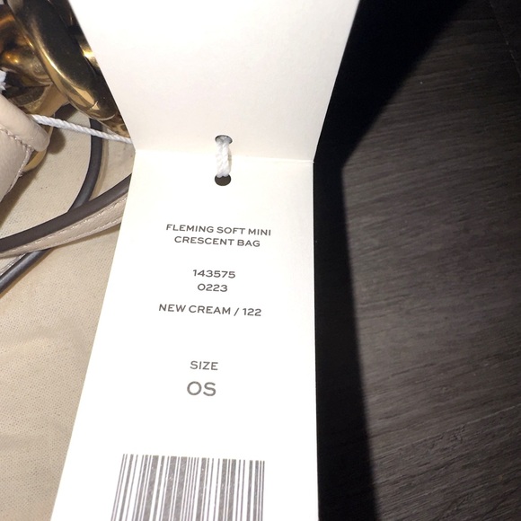 Tory Burch Cream Quilted Crossbody with Chunky Gold Chain - Picture 4 of 4